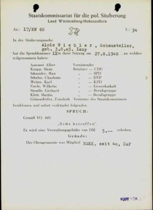 Wiehler, Alois