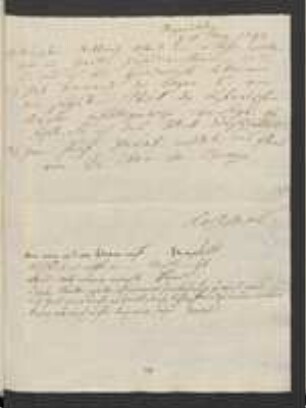 Brief von Johann Jacob Kohlhaas