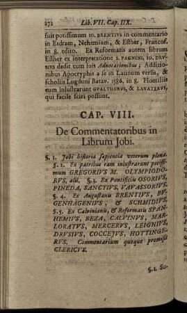Cap. VIII. De Commentatoribus in Librum Jobi