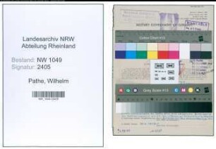 Entnazifizierung Wilhelm Pathe , geb. 15.04.1892 (Ingenieur)