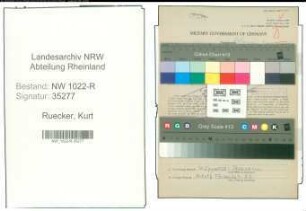 Entnazifizierung Kurt Von Ruecker , geb. 27.09.1899 (Kaufmaennischer Angestellter)