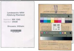 Entnazifizierung Wilhelm Brouwers , geb. 09.12.1901 (Bahnbeamter)