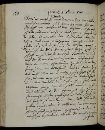 Paris/Vincennes 1. - 20. Oktober 1715
