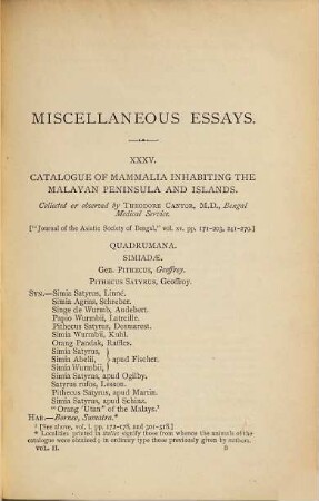 Miscellaneous Papers relating to Indo-China : Reprinted for the Straits Branch of the Royal Asiatic Society. From Dalrymple's "Oriental Repertory", and the "Asiatic Researches" and "Journal" of Asiatic Society of Bengal, I,2