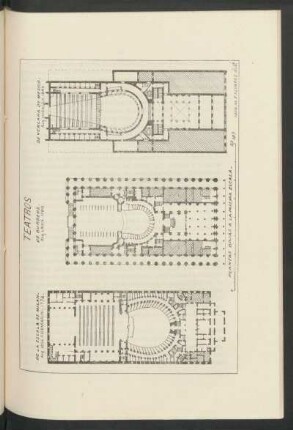 [Plantas de los teatros de la Scala de Milán, de Burdeos y de Vergara]