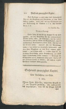 Sechs und zwanzigstes Kapitel. Von Versuchung der Güte