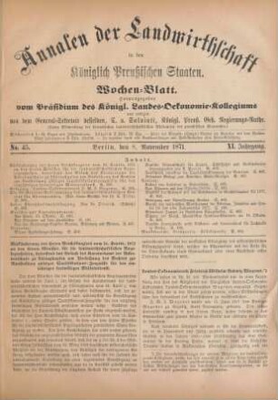 No. 45. Berlin, den 8. November 1871. XI. Jahrgang.
