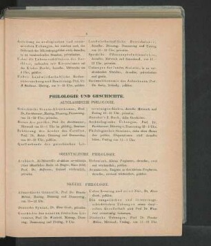 Philologie und Geschichte.