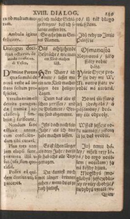 Dialogus decimus octavus = Das achtzehende Gespräche = Osmanasta Rozmowa