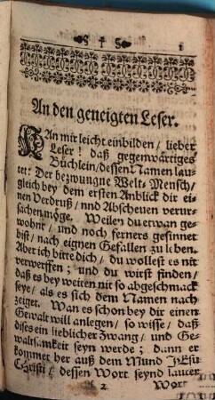 Der Zur Zehen-Tägiger Geistlicher Einsamkeit Bezwungene Welt-Mensch, Oder Kurtze Weis Die Geistliche Exercitia Durch Ein halbe Viertel-Stund Deß Tags zu machen : Wegen sonderlicher Nutzbarkeit Auß Dem Wälschen in das Teutsche übersetzet