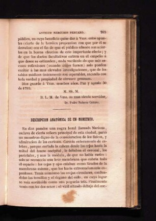 Descripcion anatómica de un monstruo
