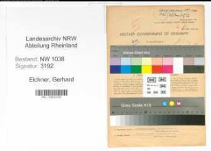 Entnazifizierung Gerhard Eichner , geb. 23.05.1897 (Postbeamter)
