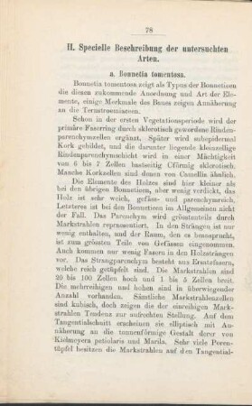 II. Specielle Beschreibung der untersuchten Arten.