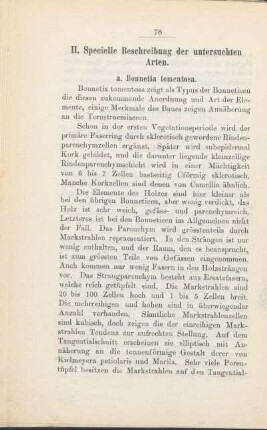 II. Specielle Beschreibung der untersuchten Arten.