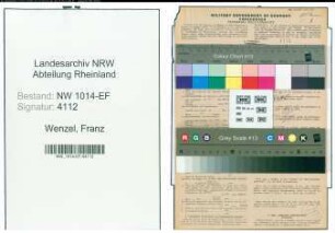 Entnazifizierung Franz Wenzel , geb. 25.12.1891 (Lehrer)