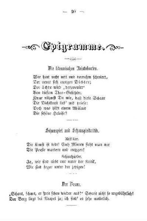 Epigramme