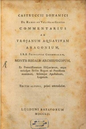 De rebus ad Velitras gestis ... commentarius