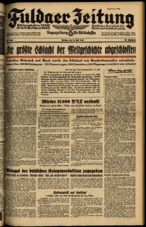 Ausgabe vom Freitag, den 11. Juli 1941.