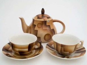 Teeservice (5 Teile, Kanne Modell: Berta, Tassen Modell: Inge)