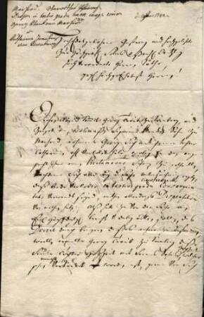 Ehedispens für die im dritten Grade miteinander verwandten Georg Klenck zu Marhördt und Catharina Traub zu Kornberg