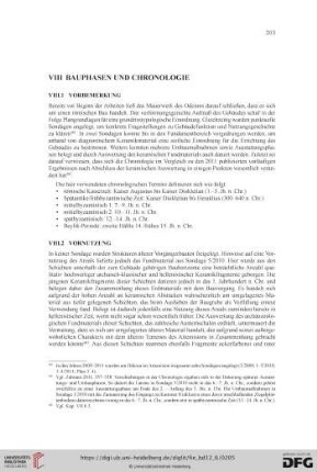 VIII Bauphasen und Chronologie