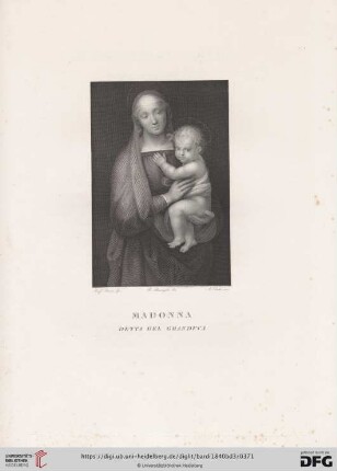 Madonna col figlio (detta del Granduca) di Raffaello Sanzio