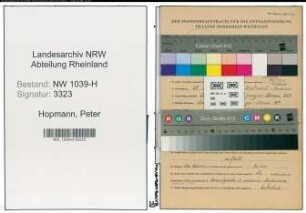 Entnazifizierung Peter Hopmann , geb. 25.07.1912 (Angestellter)
