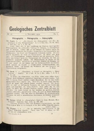 1. November 1912. No. 7.