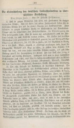 501-515 Die Entwickelung des deutschen Volksschulwesens in übersichtlicher Darstellung : die ältere Zeit