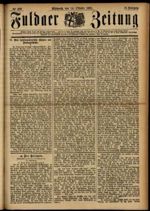 Ausgabe vom Mittwoch, den 14. Oktober 1891.