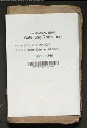 Verpachtung der Jagden im Fürstentum Moers