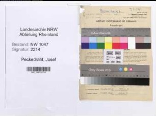 Entnazifizierung Josef Peckedraht , geb. 25.03.1905 (Kaufmann)