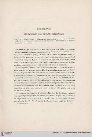 Introduction: Les manuscrits grecs et l'art de l'enluminure