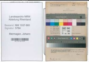 Entnazifizierung Johann Mermagen , geb. 07.07.1900 (Rentmeister)