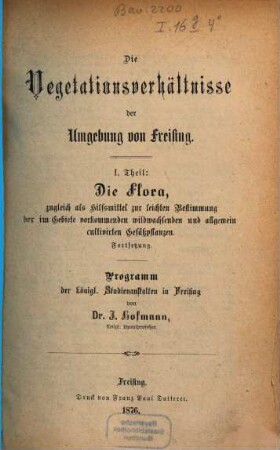 Jahresbericht über das Königliche Lyceum und die Kgl. Studien-Anstalt zu Freising : im Studienjahre .... 1875/76, 1875/76 (1876)