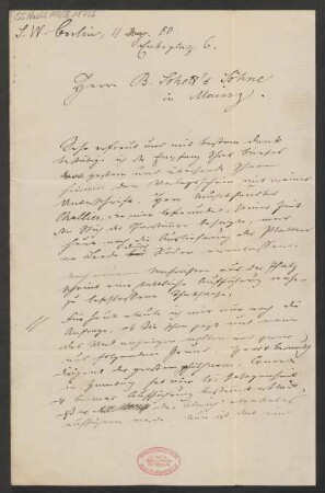 Brief an B. Schott's Söhne : 11.12.1880
