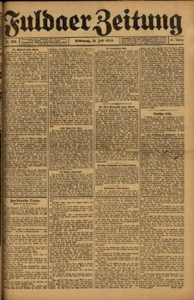 Ausgabe vom Mittwoch, den 21. Juli 1920.