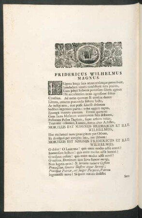Fridericus Wilhelmus Magnus.