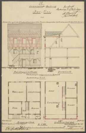 Häuser, Gottlob, Rotgerber Aufstockung am Wohnhaus