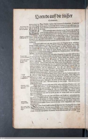 Vorrede auf die Bücher Salomons