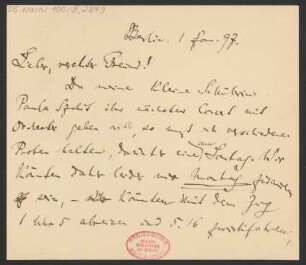 Brief an Karl Klindworth : 01.01.1897