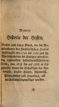 Ausführliche Geschichte der Hessen : von ihrem 1. Ursprunge an bis auf gegenwärtige Zeiten ; mit unparteyischer Feder entworfen, 11