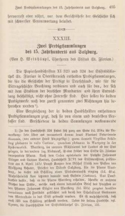495-513 Zwei Predigtsammlungen des 15. Jahrhunderts aus Salzburg