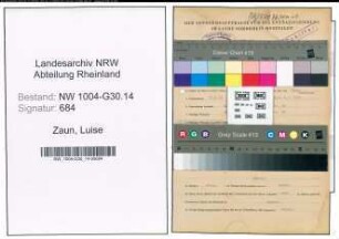 Entnazifizierung Luise Zaun , geb. 23.09.1914 ()