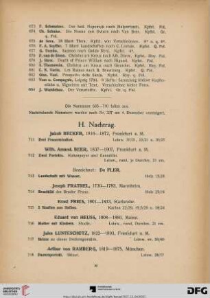 H. Nachtrag (Nr. 711-738)