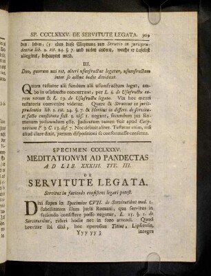 909-911, Ad Lib. XXXIII. Tit. III. De Servitute Legata
