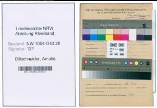Entnazifizierung Amalie Dillschneider , geb. 05.10.1913 ()