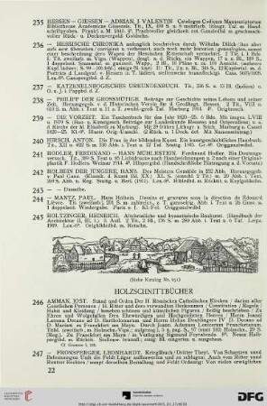 Holzschnittbücher (Nr. 246-260)