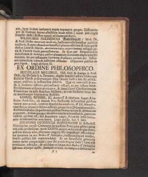 Ex Ordine Philosophico.