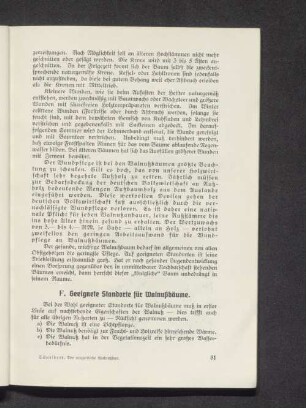F. Geeignete Standorte für Walnußbäume.